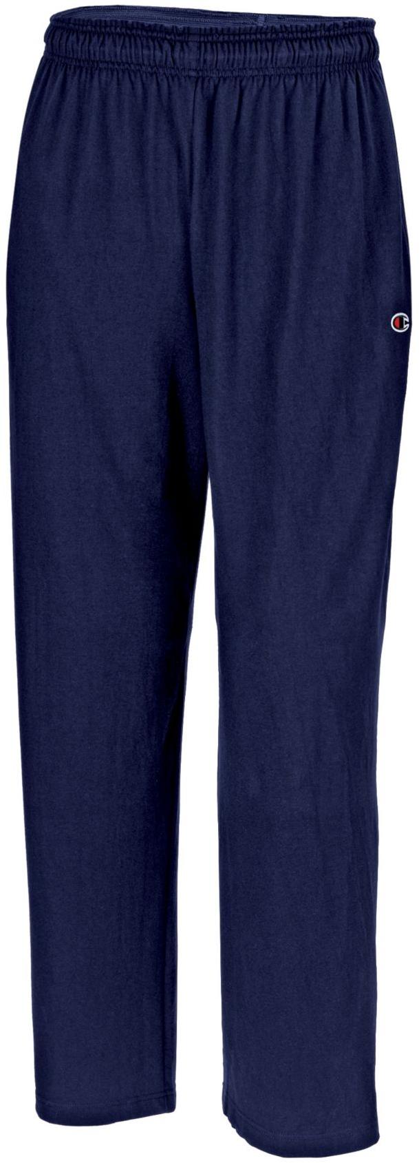 champion men's open bottom jersey pants