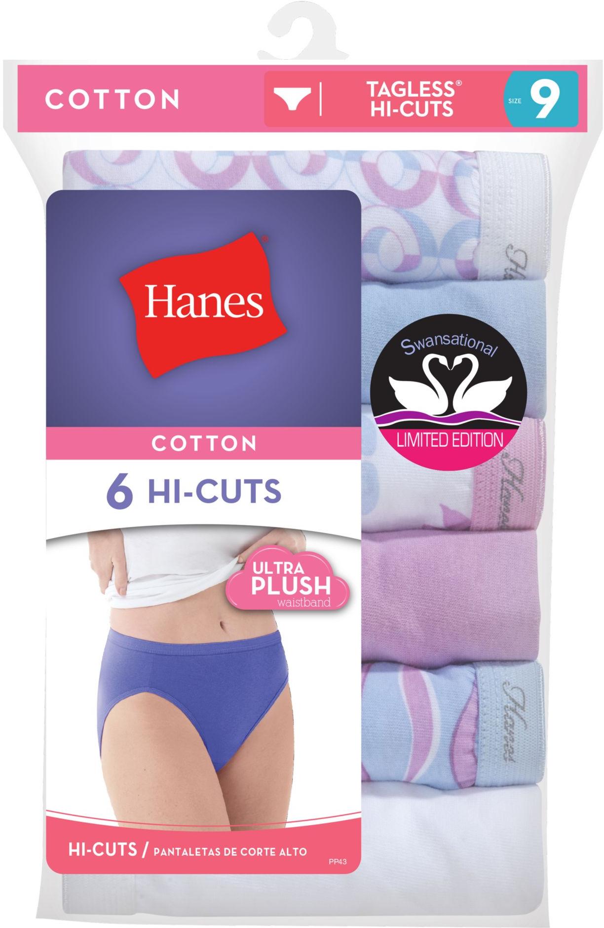 Hanes Womens No Ride Up Cotton Hi Cut Panties 6 Pack Pp43wb Ebay 9625