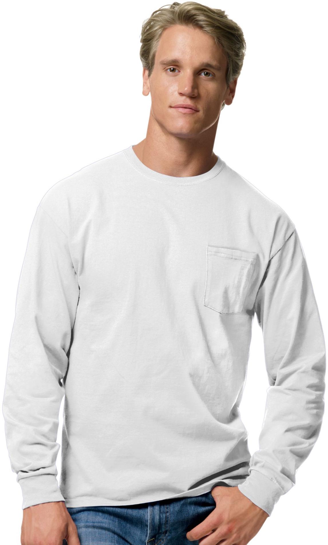 long sleeve pocket t shirt